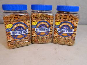 3 New Canisters of Honey Roasted Hunter Mix