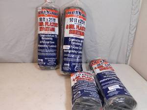 4 New Rolls of Plastic Sheeting