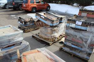 Lot of (4 Pallets) Cultured Stone Flats and Corners - Steam Stone Skimmer Spring, Stream Stone Standard Spring, Country Ledgestone Mojave, Southern Ledgestone Chardonnay