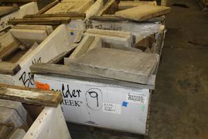Lot of (9) Boulder Creek Hearthstone Light Gray Large Textured 18x24in.