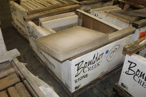 Lot of (8) Boulder Creek Hearthstone Antique Tan Large Textured 20x24in.