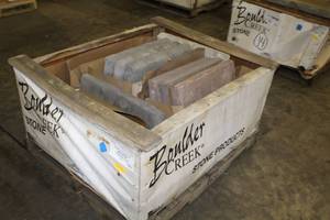 Lot of (10) Boulder Creek Light Gray, Antique Tan Large Textured 20x20in., 20x24in., 24x12in.