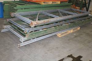 Lot of (7) Commercial Pallet Racking Uprights