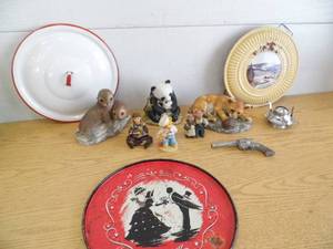Antique Vent Covers - Enamel Lid - Figures