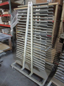 lot 141 image: ROLLING DRYER RACKS FOR WOOD