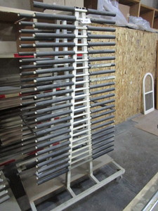 lot 142 image: ROLLING DRYER RACK FOR WOOD