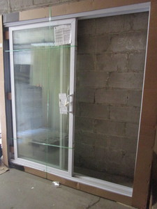 lot 147 image: SILVERLINE WHITE SLIDING PATIO DOOR  BRAND NEW