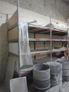 lot 148 image: HEAVY DUTY STEEL SHELVING