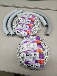 lot 165 image: Lot of (2) Armorlite New Solid Metal Clad Cable 142 50ft. Roll