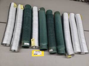 lot 170 image: Lot of New 4in. Aluminum Ducting 8ft. Length