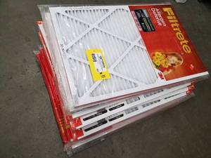 lot 201 image: Lot of (11) Filtrete New Micro Allergen 1000 Forced Air Filters 20x30x1in.