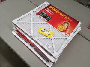 lot 202 image: Lot of (6) Filtrete New Micro Allergen 1000 Forced Air Filters 24x24x1in.