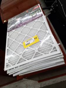 lot 203 image: Lot of (12) Ace Premium Filters 20x30x1in., Filtrete Heavy Living Filters 20x30x1in.