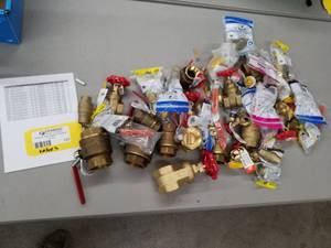 lot 131 image: Lot of New Plumbing Supplies - Valves