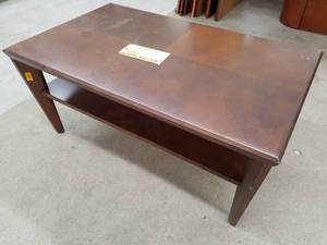 lot 228 image: Wood Coffee Table with Shelf