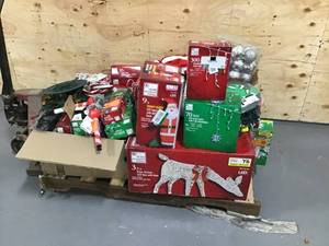 lot 37 image: Entire Pallet Of Christmas Decorations
