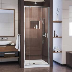 lot 41 image: DreamLine Flex 32 To 36in x 72 Framed Pivot Shower Door In Chrome