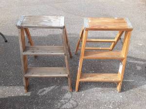 lot 24 image: 2-2 Wood Step Ladders