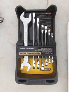 lot 25 image: NEW Stanley 7 Piece Open End Wrench Set