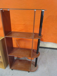 lot 52 image: (2) Bookshelves & Bed Frame
