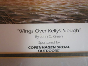 lot 63 image: John Green Ducks Unlimited Wings Over Kellys Slough Signed & Numbered Print #165300 29x24