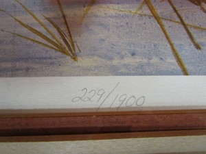 lot 78 image: Rosemary Millette Silent Passage Signed & Numbered Framed Print #229900 35x28 (shows warping will need to be re-matted)