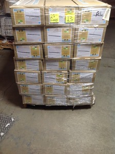 Pallet whit 21 Cases of PALLET of 21 CASES Hampton Bay 48 in. x 10 in. Rectangle LED Flush Mount Ceiling Light with Wide Brushed Nickel Border Dimmable 3000 Lumens 4000K NOT USED retail $3000