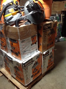 Wholesale Mix Pallet of Ridgid  Tile saw and Vacuums  Original Customer returns