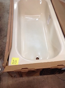 Bootz Industries Maui 60 in. Right Drain Rectangular Alcove Soaking Bathtub in Bone customers returns