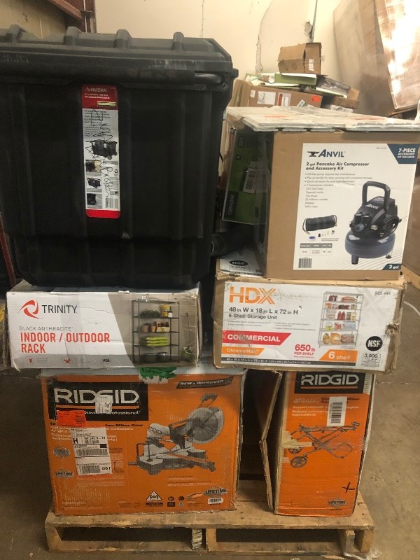 NEWPORT PALLET AUCTION FLOORING, HOME DECOR, APPLIANCES, TOOLS