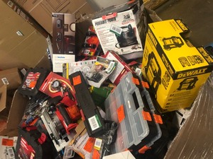 lot 24 image: Gaylord Full of Door Hardware , hand tools , assorted styles and conditions, some in like new condition some missing pcs review pictures