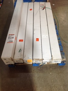 lot 30 image: Lot of 7 cases Home Decorators Collection Hand Scraped Strand Woven Warm Grey 38 in. T x 5-18 in. W x 72-78 in. L Engineered Click Bamboo Flooring