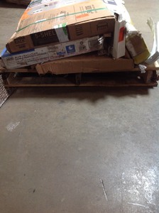 lot 32 image: Pallet of assorted shelving and more