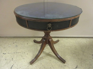 lot 416 image: PEDESTAL TABLE, WITH LION HEAD PULL KNOB