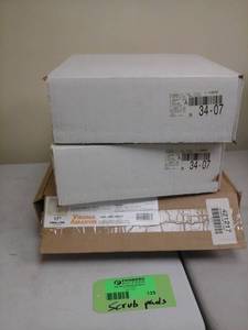 lot 129 image: Lot of (3 Boxes) Virginia Abrasives Commercial Floor Cleaner Scrubber Pads
