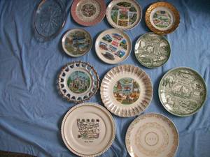 Assorted state collector plates from Nebraska,Dakotas,Alamo etc. As shown.