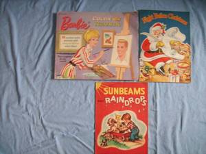 1962 Barbie coloring book with other kids books. As shown.