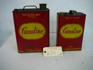 lot 21 image: 2- Vintage Gas Cans