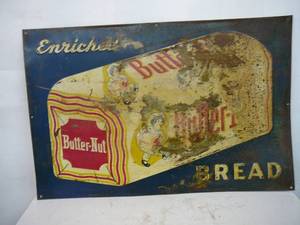 lot 52 image: Butter-Nut Bread Tin Sign