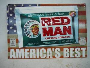 lot 54 image: Red Man Tin Sign