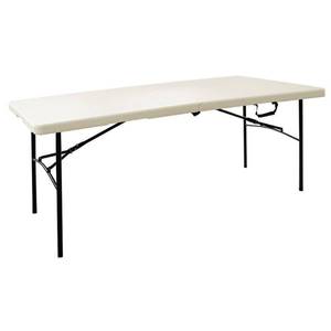 HDX 6 ft. Earth Tan Folding Resin T...