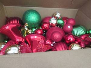 Box of Large & Medium Assorted Chri...