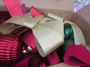 Box of Large & Medium Assorted Chri...