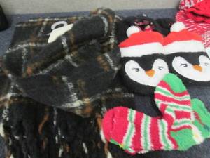 XL Slippers(1112) Plaid Brushed Bl...
