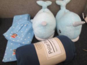Polar Fleece, Whale Slippers, Sock ...