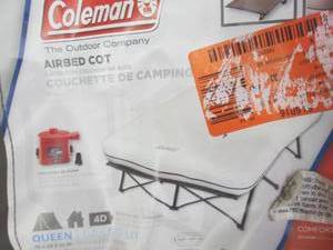 Coleman Queen AirBed Cot open box...