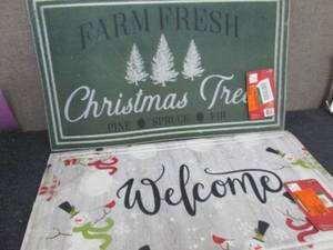 Christmas Tree Mat, Holiday Mat bot...