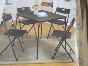 Cosco 5 pc Set Black Table & Chair ...