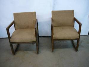 Wooden Chairs Pair
