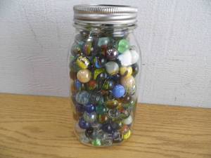 Quart Jar of Marbles